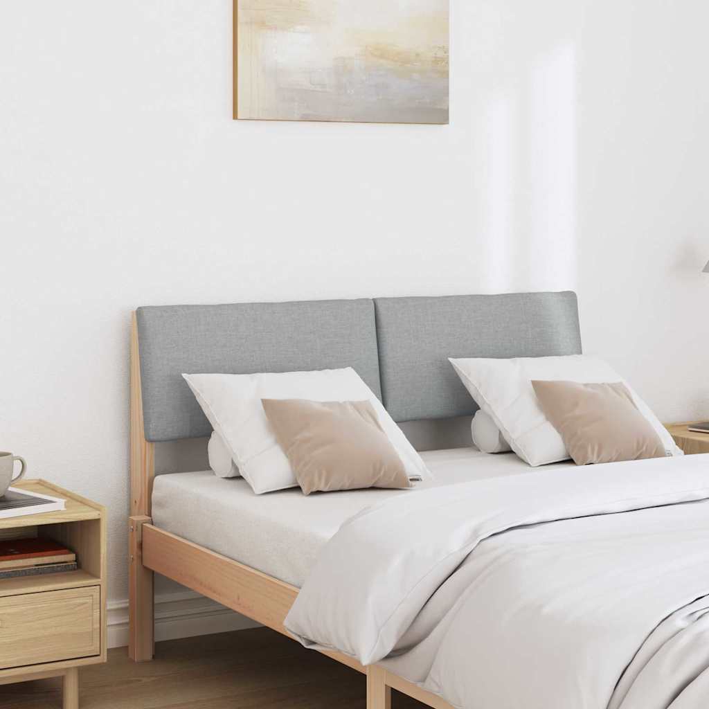 Testiera imbottita Grigio chiaro 120 cm Pino massello 879129