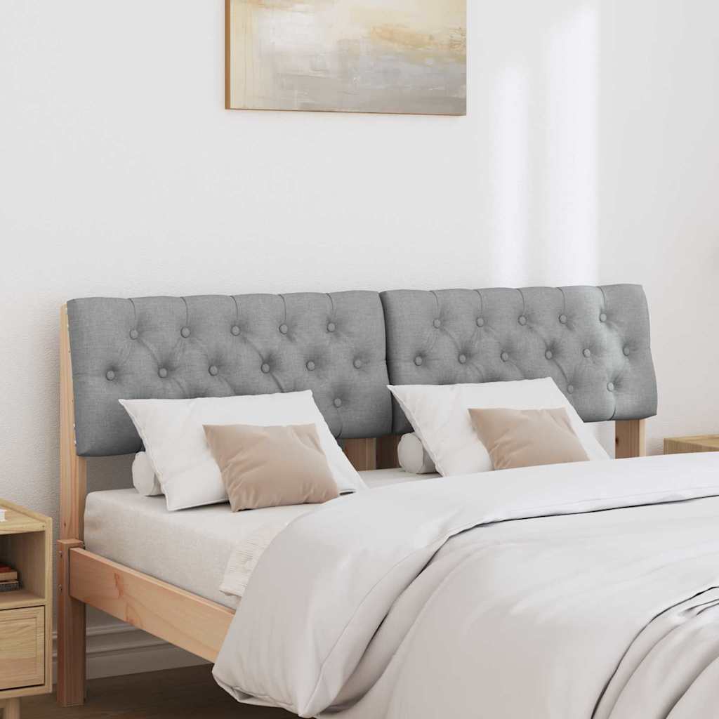 Testiera imbottita Grigio chiaro 150 cm Pino massello 879169