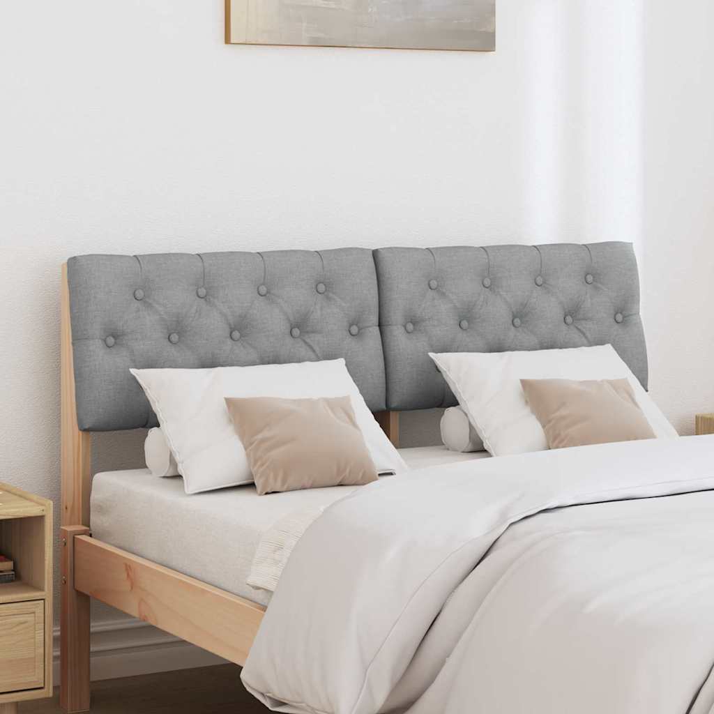 Testiera imbottita Grigio chiaro 120 cm Pino massello 879184