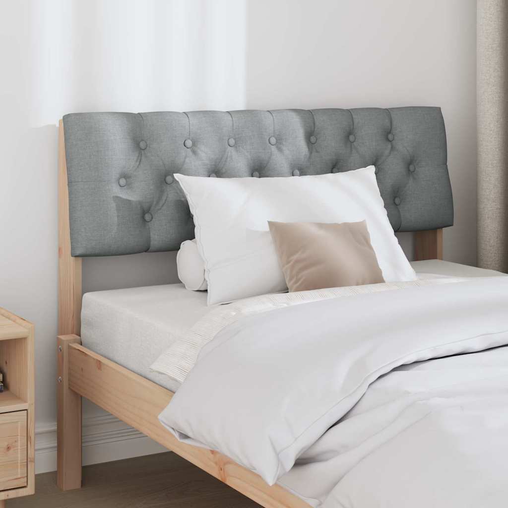 Testiera imbottita Grigio chiaro 100 cm Pino massello 879189