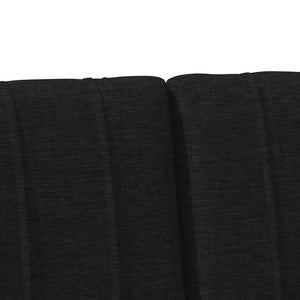 Testiera imbottita Nero 150 cm Pino massello 879226