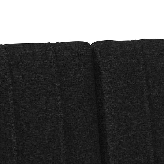 Testiera imbottita Nero 150 cm Pino massello 879226