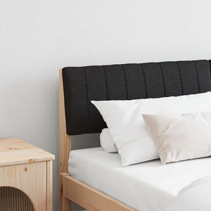 Testiera imbottita Nero 150 cm Pino massello 879226