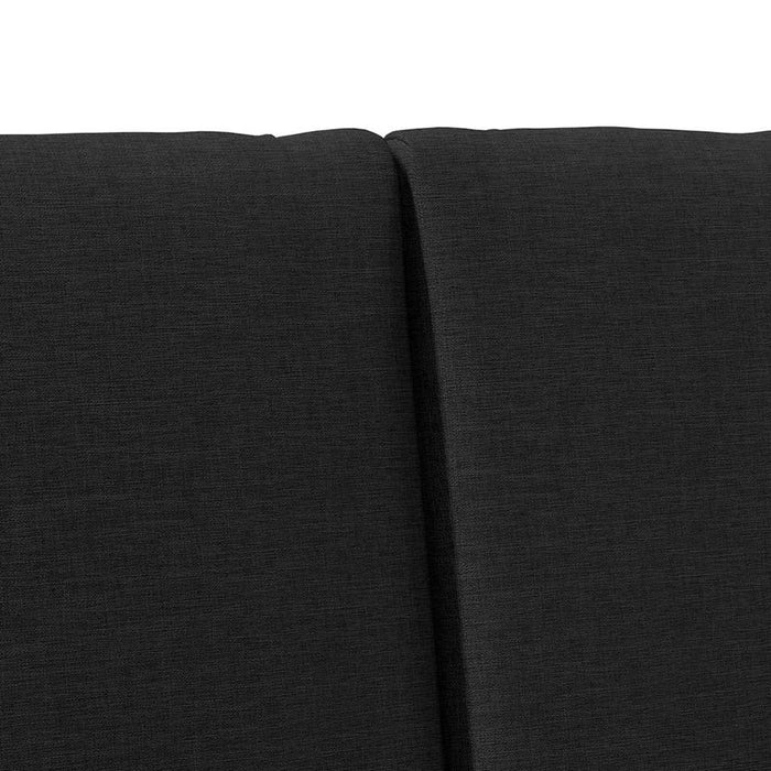 Testiera imbottita-Testiera con Cuscini-Testata Nero 200 cm Pino massello 723925