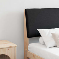 Testiera imbottita Nero 200 cm Pino massello 879266