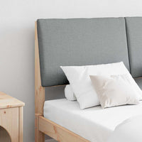 Testiera imbottita-Testiera con Cuscini-Testata Grigio chiaro 150 cm Pino massello 804915