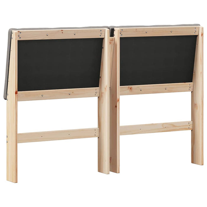 Testiera imbottita-Testiera con Cuscini-Testata Talpa 140 cm Pino massello 769117