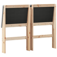 Testiera imbottita-Testiera con Cuscini-Testata Grigio chiaro 120 cm Pino massello 782623