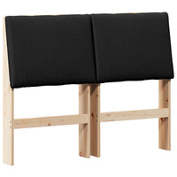 Testiera imbottita-Testiera con Cuscini-Testata Nero 120 cm Pino massello 974792
