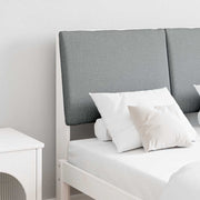 Testiera imbottita Grigio chiaro 120 cm Pino massello 879298