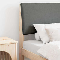 Testiera imbottita-Testiera con Cuscini-Testata Grigio scuro 75 cm Pino massello 204089