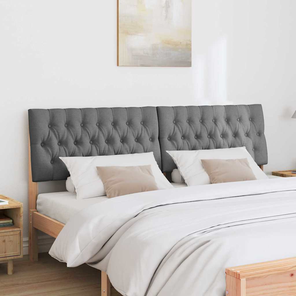 Testiera imbottita Grigio scuro 180 cm Pino massello 879325