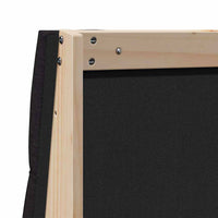 Testiera imbottita Nero 150 cm Pino massello 879336