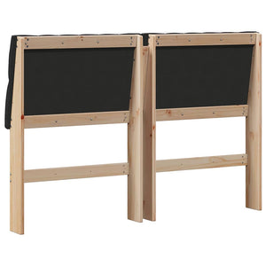 Testiera imbottita Nero 150 cm Pino massello 879336