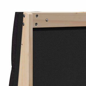 Testiera imbottita Nero 140 cm Pino massello 879341