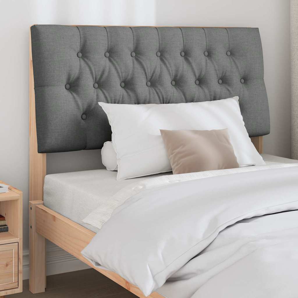 Testiera imbottita Grigio scuro 100 cm Pino massello 879355