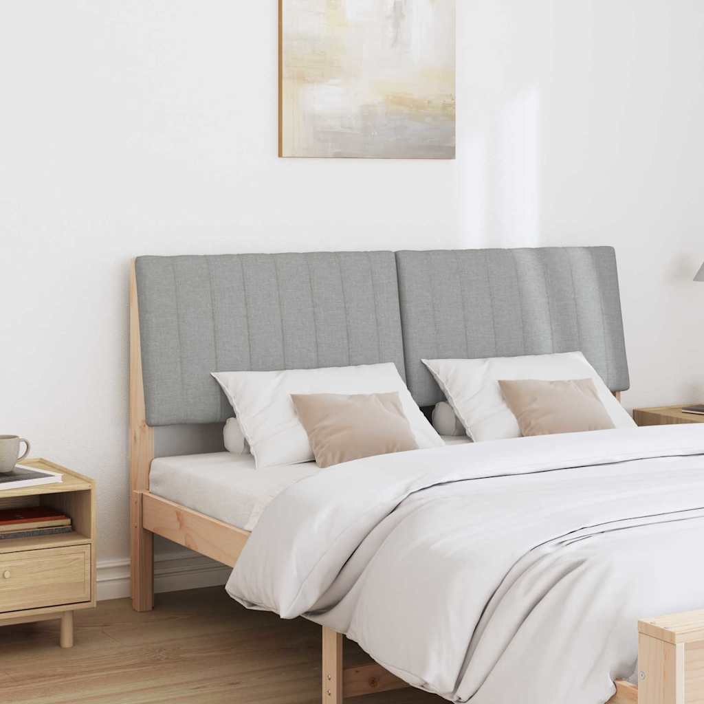 Testiera imbottita Grigio chiaro 150 cm Pino massello 879389