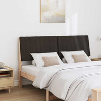 Testiera imbottita Nero 150 cm Pino massello 879391