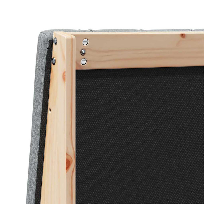 Testiera imbottita-Testiera con Cuscini-Testata Grigio chiaro 140 cm Pino massello 847688