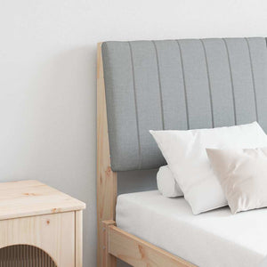 Testiera imbottita-Testiera con Cuscini-Testata Grigio chiaro 140 cm Pino massello 847688