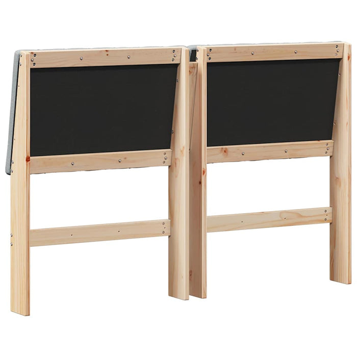 Testiera imbottita-Testiera con Cuscini-Testata Grigio chiaro 140 cm Pino massello 847688