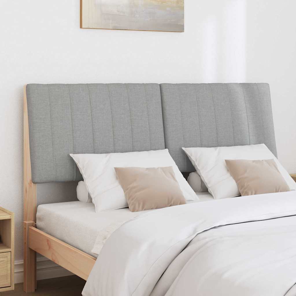 Testiera imbottita Grigio chiaro 135 cm Pino massello 879399