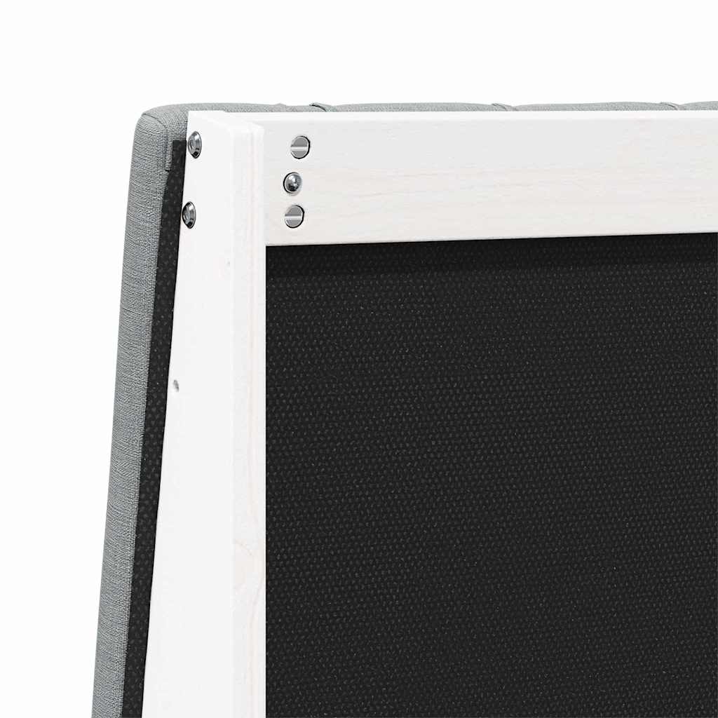 Testiera imbottita-Testiera con Cuscini-Testata Grigio chiaro 135 cm Pino massello 206583