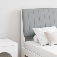 Testiera imbottita-Testiera con Cuscini-Testata Grigio chiaro 135 cm Pino massello 206583