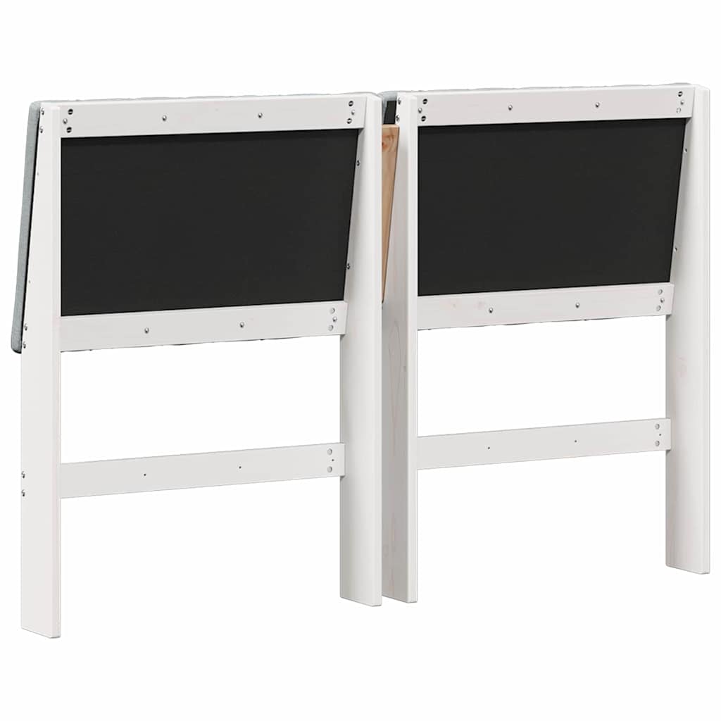 Testiera imbottita-Testiera con Cuscini-Testata Grigio chiaro 135 cm Pino massello 206583