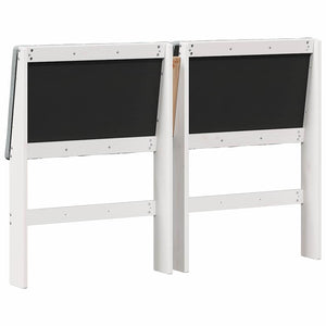 Testiera imbottita-Testiera con Cuscini-Testata Grigio chiaro 135 cm Pino massello 206583