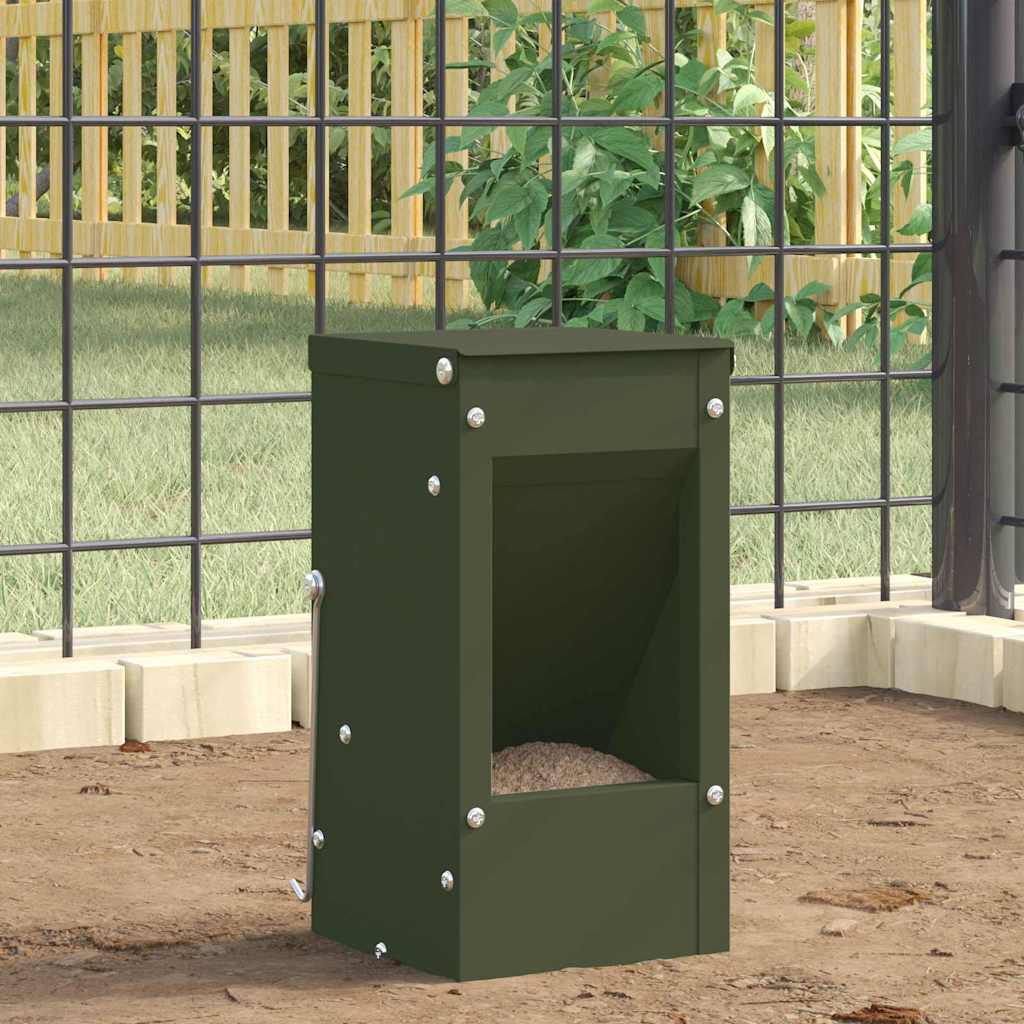Mangiatore per conigli Verde oliva 12,5 x 12,5 x 25 cm 874586