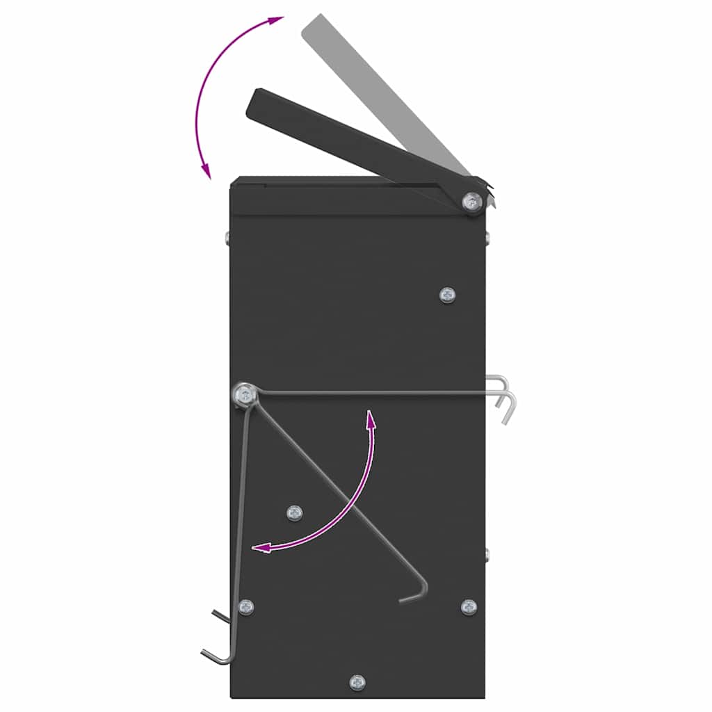 Mangiatore per conigli Nero 20 x 12,5 x 25 cm 874588