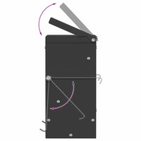 Mangiatore per conigli Nero 20 x 12,5 x 25 cm 874588