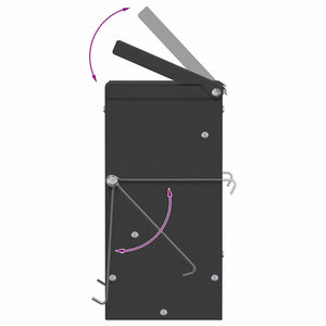 Mangiatore per conigli Nero 20 x 12,5 x 25 cm 874588