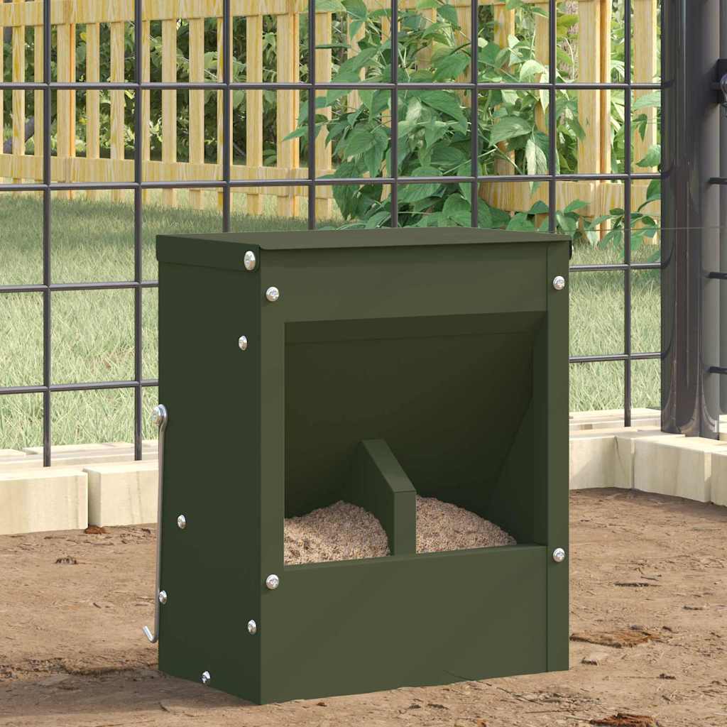 Mangiatore per conigli Verde oliva 20 x 12,5 x 25 cm 874589