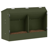 Mangiatore per conigli Verde oliva 64.5 x 25.5 x 45.5 cm 874595