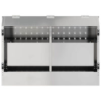 Mangiatore per conigli Argento 64.5 x 25.5 x 45.5 cm 874596