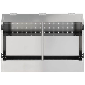 Mangiatore per conigli Argento 64.5 x 25.5 x 45.5 cm 874596