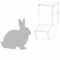 Mangiatore per conigli Nero 17.5 x 26 x 28.5 cm 874597