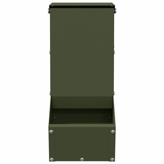 Mangiatore per conigli Verde oliva 17.5 x 26 x 28.5 cm 874598