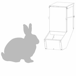 Mangiatore per conigli Argento 17.5 x 26 x 28.5 cm 874599