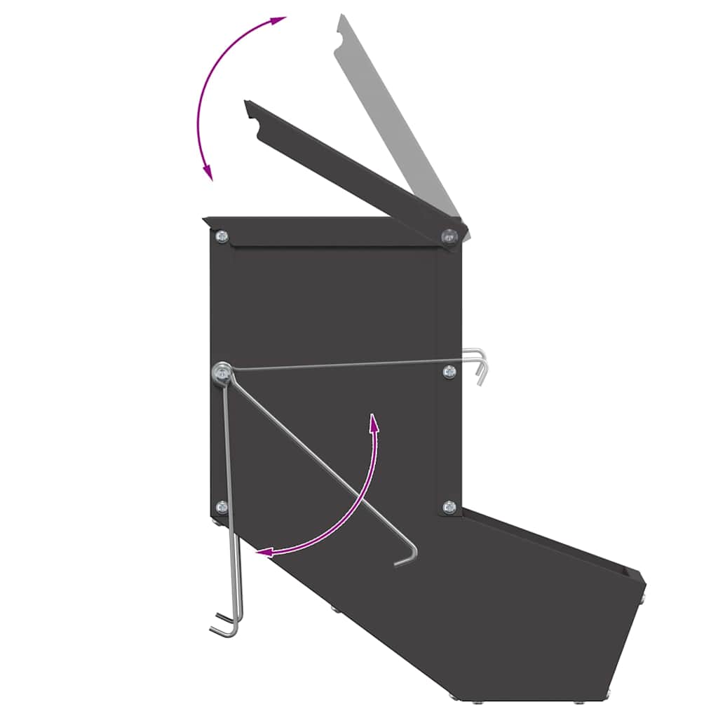 Mangiatore per conigli Nero 17.5 x 26 x 28.5 cm 874600