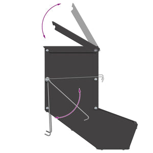 Mangiatore per conigli Nero 17.5 x 26 x 28.5 cm 874600