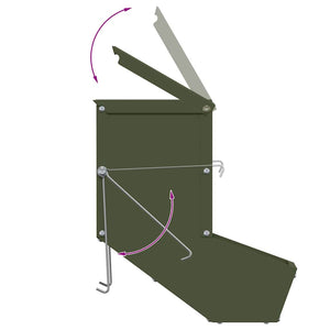 Mangiatore per conigli Verde oliva 12,5 x 26 x 28,5 cm 874604