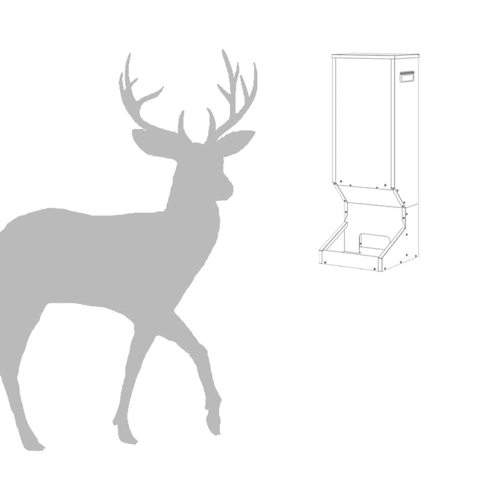 Mangiatore per cervi Nero 28 x 30 x 80 cm 874609
