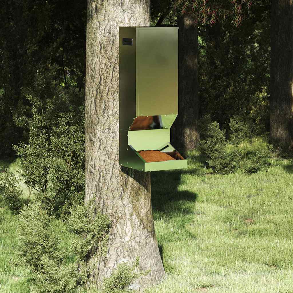 Mangiatore per cervi Argento 28 x 30 x 80 cm Acciaio zincato 874611