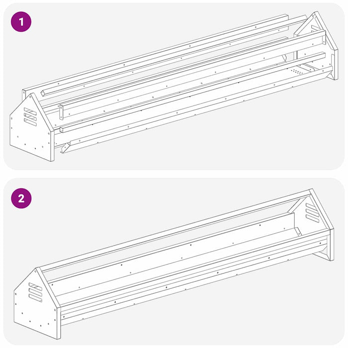 Mangiatoia per polli Nero 108 x 20,5 x 20 cm 874612