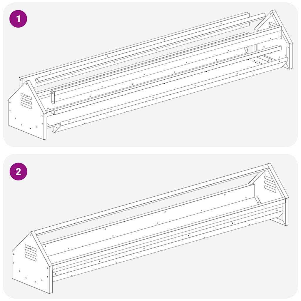Mangiatoia per polli Verde oliva 108 x 20,5 x 20 cm 874613