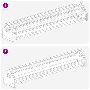 Mangiatoia per polli Verde oliva 108 x 20,5 x 20 cm 874613