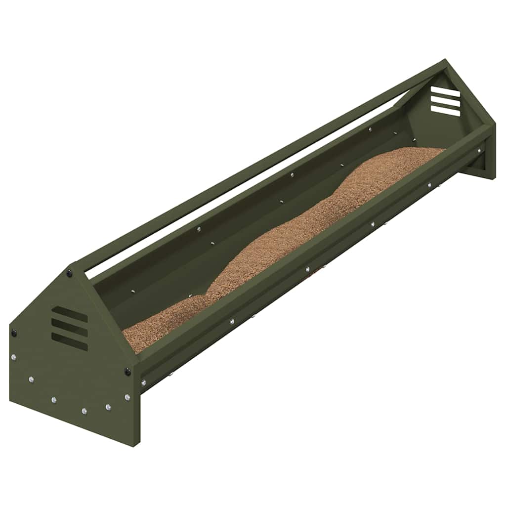 Mangiatoia per polli Verde oliva 108 x 20,5 x 20 cm 874613